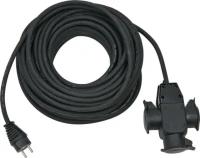 Brennenstuhl 1167820301 - 25 m - 3 AC outlet(s) - Outdoor - Black - 280 mm - 280 mm