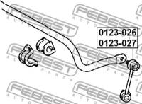 Тяга стаб.задн.прав. Toyota RAV4 ACA2 2000-2005, 0123026 FEBEST 0123-026