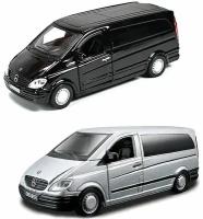 Машинка Bburago MERCEDES BENZ VITO Silver Matte Black 18-43000 18-43028