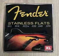 Струны для акустической гитары FENDER STAINLESS FLATS STRINGS XL 11-50