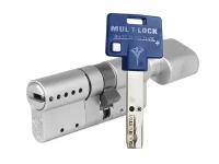 Цилиндр Mul-t-Lock Interactive+ ключ-вертушка (размер 43х33 мм) - Никель, Флажок (5 ключей)