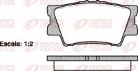 Колодки тормозные дисковые задние для Тойота Матрикс 2008-2014 год выпуска (Toyota Matrix) REMSA 1231.00