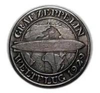 5 марок 1930 года Дирижабль, Цепелин, Германия, копия монеты арт. 17-012