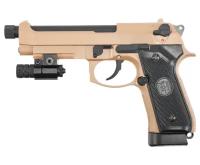 Страйкбольный пистолет KJW Beretta M9A1 Tan (6 мм, CO2, Blowback)