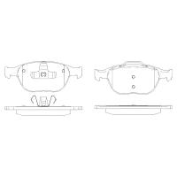 PATRON PBP1568 (1360303 / 2M5V2K021AA / 2M5Z2001AB) колодки тормозные дисковые передн ford: Focus (Фокус) 02-04, Focus