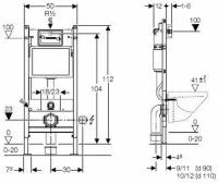 Инсталляция для унитаза Geberit Duofix 111.153.00.1