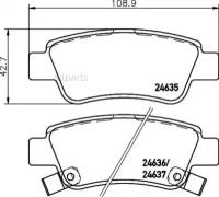 NISSHINBO NP8014 NP8014_колодки дисковые задние!\ Honda CR-V 2.0/2.4/2.2D 06>