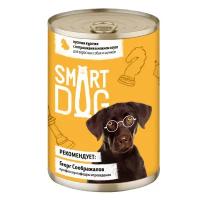 Smart Dog - Консервы для собак и щенков кусочки курочки с потрошками в нежном соусе, упаковка 6шт x 0.85кг 5.1кг