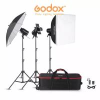 Комплект студийного оборудования Godox E250-D с софтбоксами, импульсный студийный свет для съемки фото, фотостудии