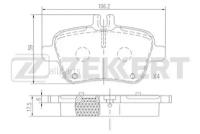 ZEKKERT BS-2949 Колодки торм. диск. задн. MB A-Class (W176) 12- B-Class (W246) 11- CLA (C117) 13- GLA (X156) 13-