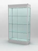 Витрина "профиль подиум" №1-400-2 (задняя стенка - стекло), Серый 100 x 40 x 180 см