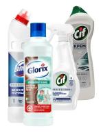 Набор Универсальных средств для уборки Cif Professional + Glorix + Domestos Professional