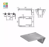 Кронштейн верхний для 4-х роликов поддерживающих роликов ALUTECH SGN.02.717 (комплектующие для откатных ворот)