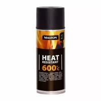 Термостойкая краска до 600°C Maston Heat Resistant Spraypaint 400 мл Черный 710221