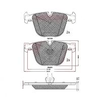 ZIMMERMANN 24458.170.1 (34216783555 / 34216794879) колодки дисковые задн. 140x68x17 \ BMW (БМВ) x5 (e70) m 09 / x6 (e71) 50i 0