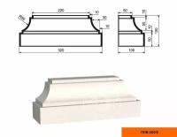База к фасадной пилястре из пенополистирола с покрытием LEPNINAPLAST-FASAD (Лепнинапласт-фасад) ПЛВ-200/6