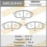 MASUMA MS-2444 (410603072R / 41060EB325 / 41060EG090) колодки дисковые передние\ Infiniti (Инфинити) m35 / m45 06-07 /