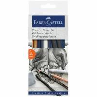 Набор угля и угольных карандашей Faber Castell Charcoal Sketch, 7 предметов