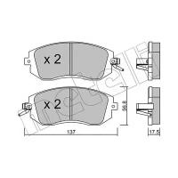 METELLI 22-0500-1 (26296SC000 / 26296SC010 / 26296SC011) колодки тормозные