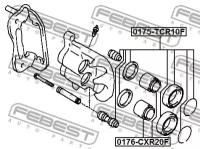 Поршень суппорта тормозного переднего FEBEST 0176CXR20F