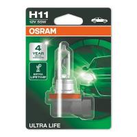 OSRAM 64211ULT (12362LLC1 / L11155 / L1115501) лампа h11 12v 55w ultra life pgj19-2, карт.1 шт