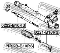 Тяга рулевая, 0222B10RS FEBEST 0222-B10RS