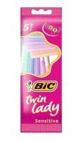 BIC Станок для бритья одноразовый LADY TWIN, 2 лезвия, 5шт