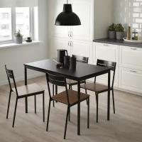 Стол, черный, 110x67 см IKEA SANDSBERG (Икеа Сандсберг)