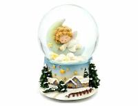 Музыкальный снежный шар ангельский СОН, стекло, полистоун, 15 см, батарейки, Sigro 50-2030