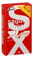 Утолщенные презервативы Sagami Xtreme Feel Long с точками - 10 шт. (цвет не указан)