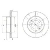 DELPHI BG2891 (230439 / 4351202040 / 4351202040) диск тормозной (Комплект 2 штуки)