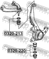 Опора шаров.передн.нижн.рычага Honda CR-V RD1/RD2, 0320220 FEBEST 0320-220