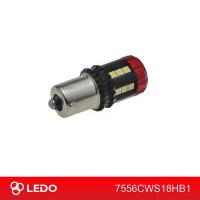 LEDO 7556CWS18HB1 лампа светодиодная p21w 18smd 12v-24v бел max-bright