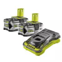 Аккумулятор Ryobi ONE+ 2 АКБ 5.0Ач + ЗУ RC18-150, RC18150-250 (5133004422)