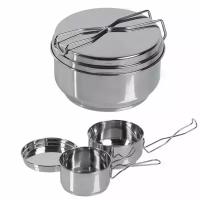 Походная посуда Mil-Tec 2-Piece Czech Cooking Set Stainless Steel