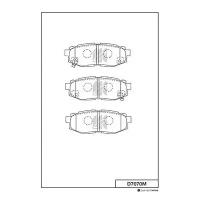 KASHIYAMA D7070M колодки зад. Subaru (Субару) tribeca 09-