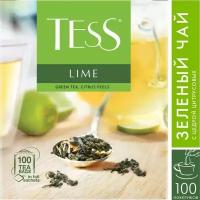 Чай зеленый Tess Lime в пакетиках, 100 пак