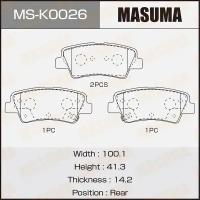 Колодки дисковые задние Masuma MS-K0026