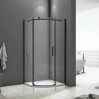 Душевой уголок Good Door Galaxy R 90x90 прозрачный, черный (R-90-C-B)