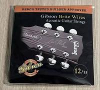 Струны для акустической гитары GIBSON BRITE WIRES ACOUSTIC GUITAR STRINGS 12-53