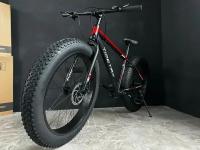 Велосипед фэтбайк Fatbike Richiesto TT089/9s 26" Алюминиевая рама Спортивный Вездеход Унисекс, черно-красный модель 2024