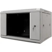 Шкаф Toplan 19" 6U настенный, 600 мм, дверь стекло, серый (TOP-MDX-SH-6U60-60-GS-GY)