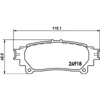 TEXTAR 2491801 (044660E010 / 0446647070 / 0446648130) колодки тормозные дисковые задн lexus: rx (agl1_, ggl1_, gyl1_) 09