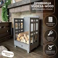 Дровница домашняя поленница из дерева для камина VUOKSA-WOOD дровник "Скандинавия"