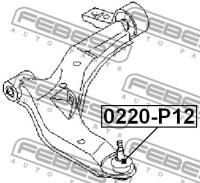 Опора шаровая передней подвески, 0220P12 FEBEST 0220-P12