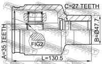 ШРУС внутренний 35x47.7x27, 1411MUS FEBEST 1411-MUS