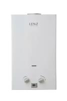 Проточный газовый водонагреватель Lenz Technic 10L white с дисплеем