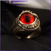 Кольцо Глаз Дракона, золотой кольцо из бронзы с красным глазом, артефакта "Неподвижный Глаз Дракона"