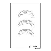 MK KASHIYAMA K6737 (0009062402 / 000906240280 / 0061517501) колодки тормозные барабанные