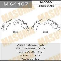 MASUMA MK-1167 (4406095F0A / AY360NS037 / AY360NS050) колодки барабанные Nissan (Ниссан) bluebird 2.0d 84-90